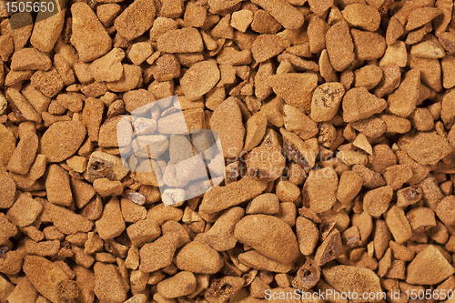 Image of instant coffee granules at life-size