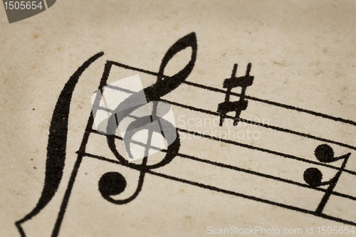 Image of treble clef - music concept