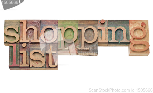 Image of shopping list