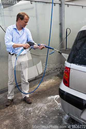 Image of Washing a car