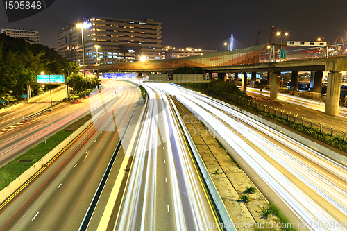 Image of highway at night