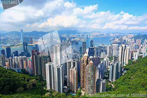 Image of Hong Kong cityscape view from the peak