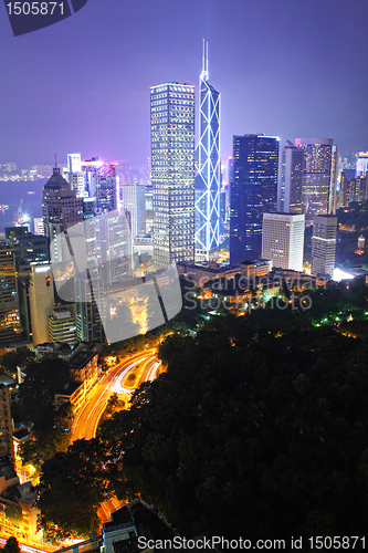 Image of hong kong city at night