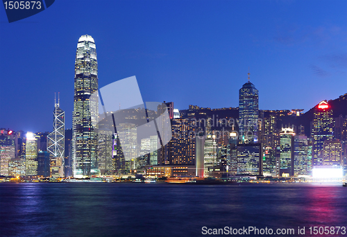 Image of Hong Kong skyline at night