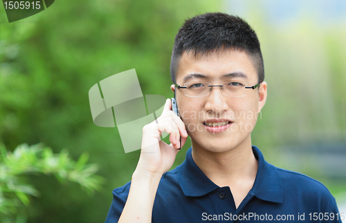 Image of man with mobile phone