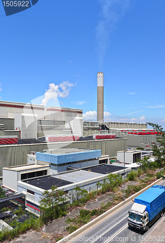 Image of power station and truck