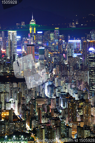 Image of Hong Kong downtown city at night