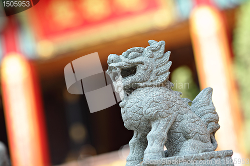 Image of Chinese lion statue