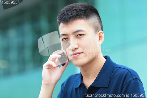 Image of man with mobile phone