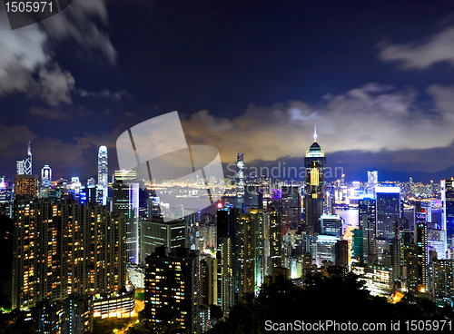 Image of Hong Kong city night