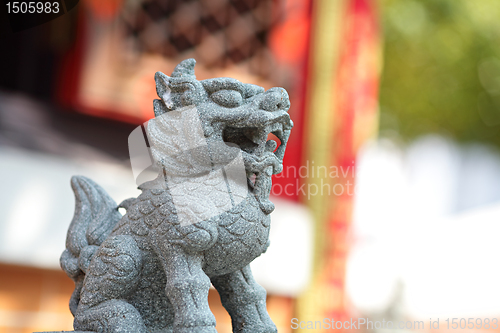 Image of Chinese lion statue