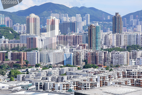 Image of Hong Kong crowded building