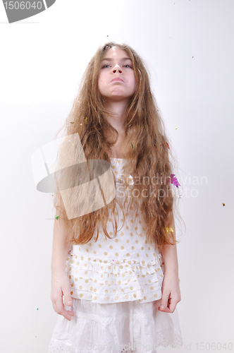 Image of Girl with very long hair