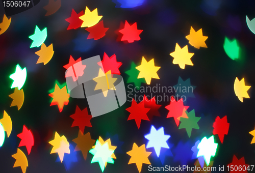 Image of neon stars holiday background