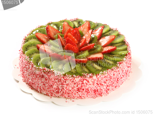 Image of strawberry and kiwi cake