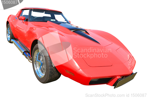 Image of vintage american sport car 70-s