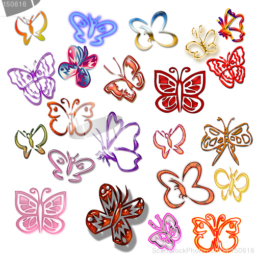 Image of Colorful butterflies
