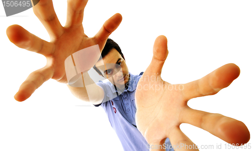 Image of Man reaching something