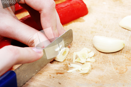 Image of Chopping vegetables