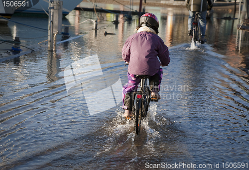 Image of Kid having fun on bike