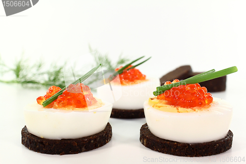 Image of Canape with egg