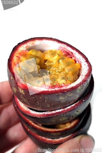 Image of passion fruits stack