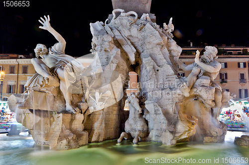 Image of Fountain with Ancient Roman Statues