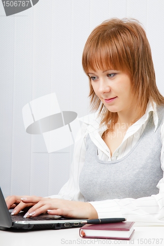 Image of girl in office