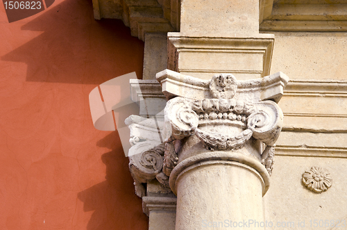 Image of Ancient column closeup vintage architecture