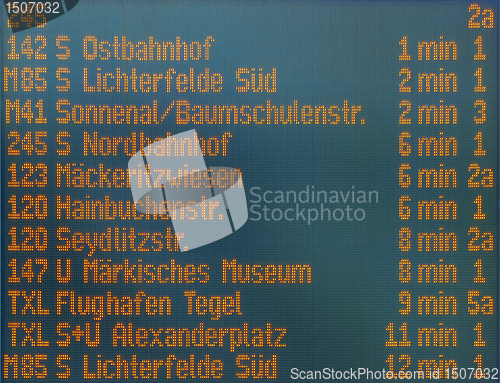 Image of Timetable