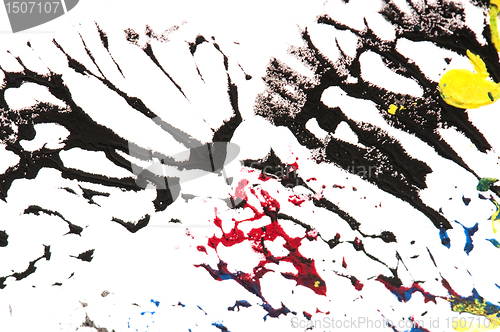 Image of paints on the white paper
