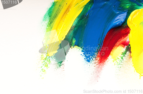 Image of mixing paints. background 