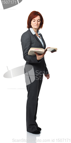 Image of woman with book