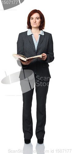 Image of woman with book