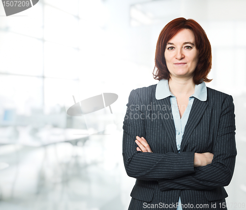 Image of businesswoman in office