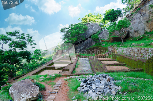 Image of ancient ruins in the vicinity mount Sigiriya, Sri Lanka (Ceylon)