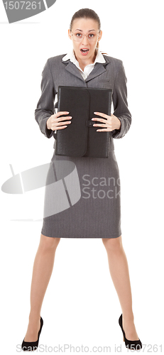 Image of businesswoman with papers