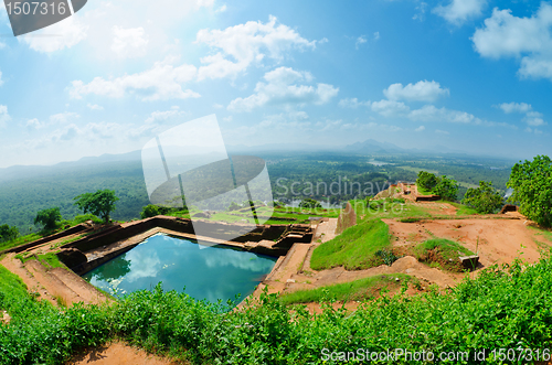 Image of View from mount Sigiriya, Sri Lanka (Ceylon).