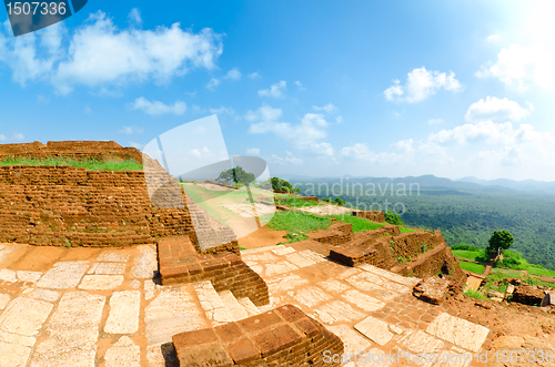 Image of View from mount Sigiriya, Sri Lanka (Ceylon).