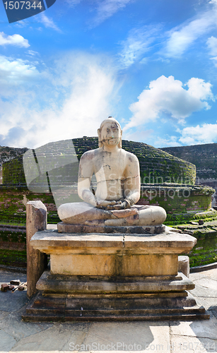 Image of Stone Buddha on Vatadage
