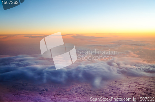 Image of Aerial photo of clouds