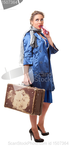 Image of single woman traveling