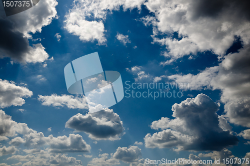 Image of relief  beautiful clouds 