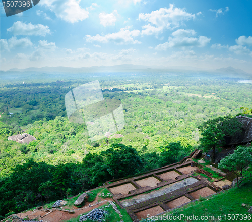 Image of ancient ruins in the vicinity mount Sigiriya, Sri Lanka (Ceylon)