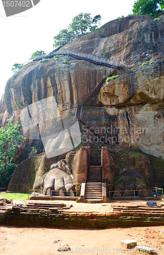 Image of View of mount Sigiriya, Sri Lanka (Ceylon).