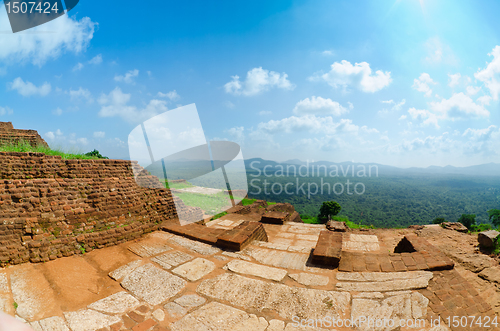 Image of View from mount Sigiriya, Sri Lanka (Ceylon).