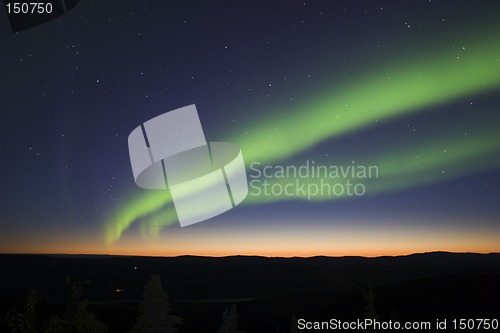 Image of Twilight and northern lights