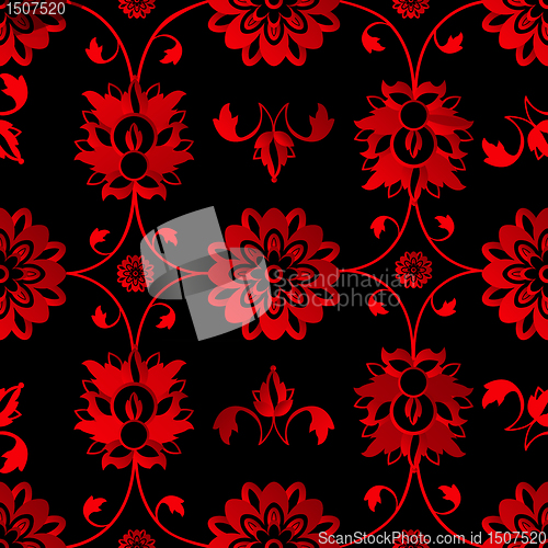 Image of Red floral background 