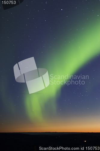 Image of Northern lights over twilight zone