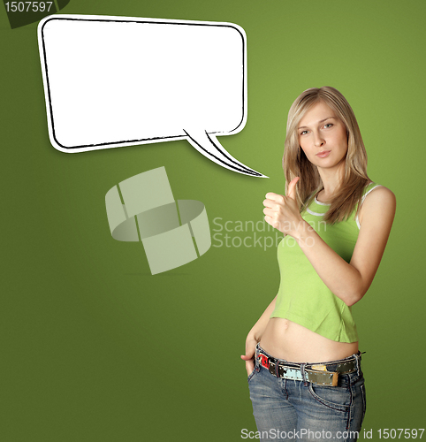 Image of young woman shows well done